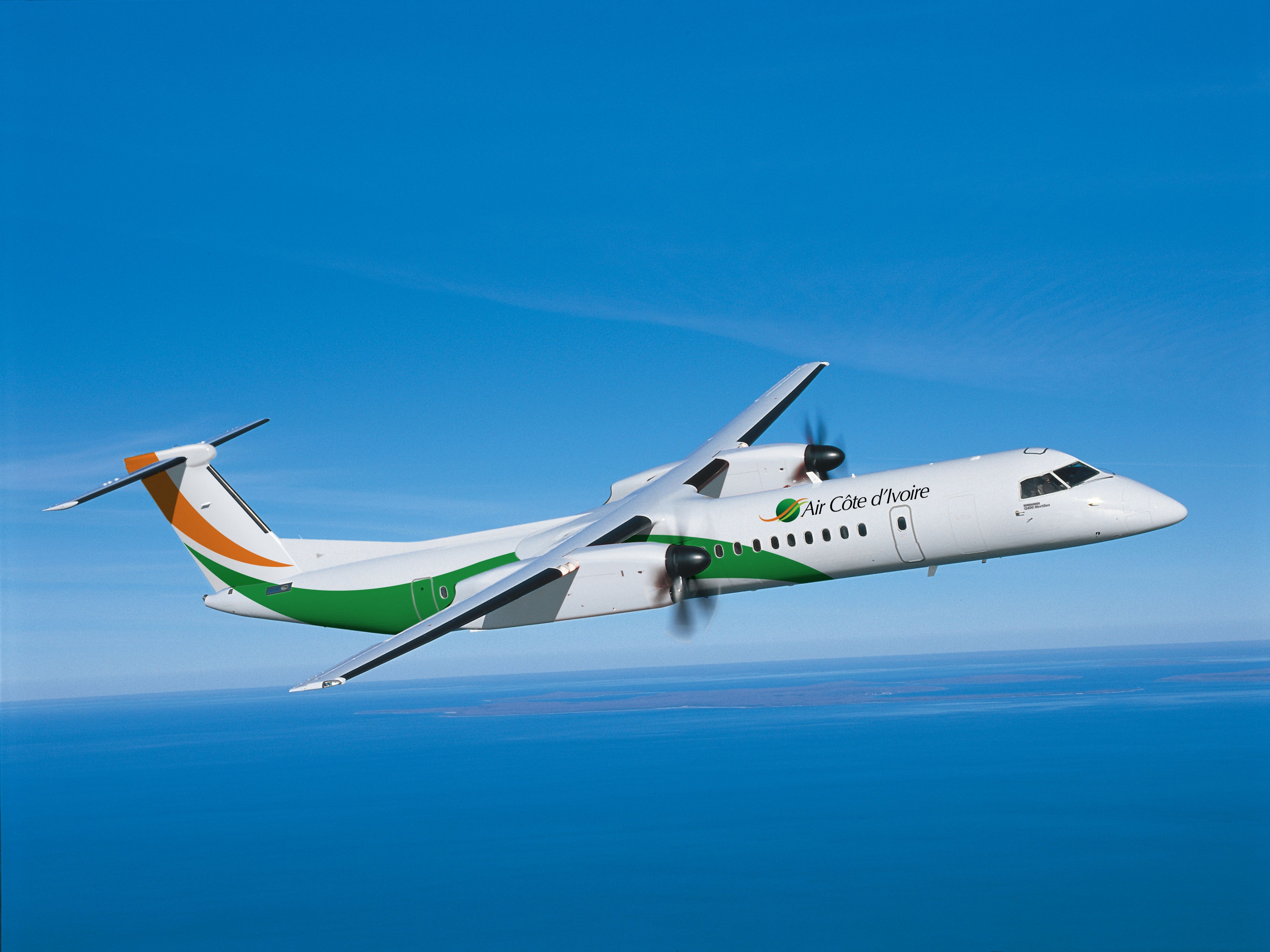 Air Côte d'Ivoire Dash 8-Q400 Lands Without Nose Gear Down