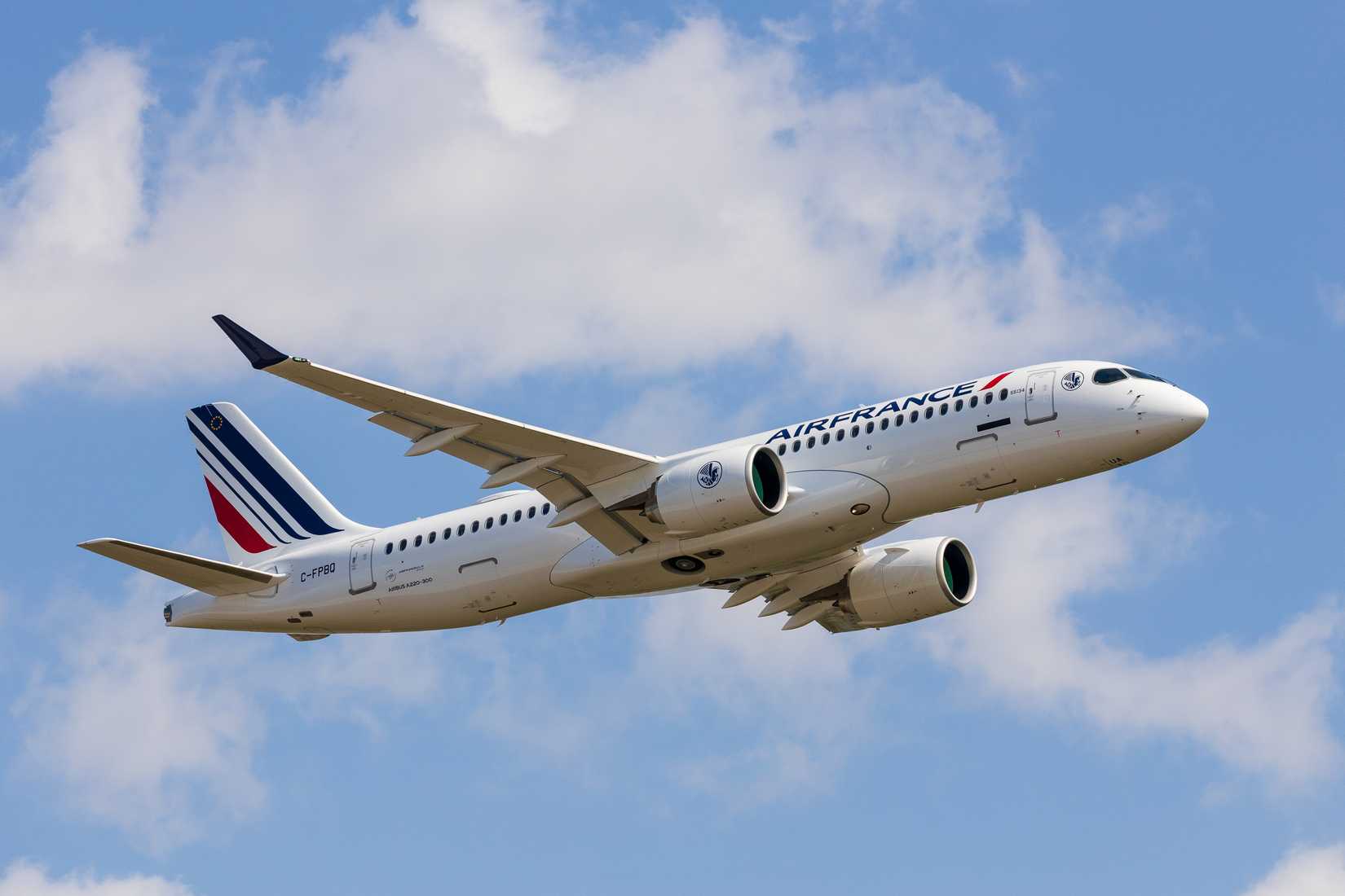 Air France Airbus A220 taking off