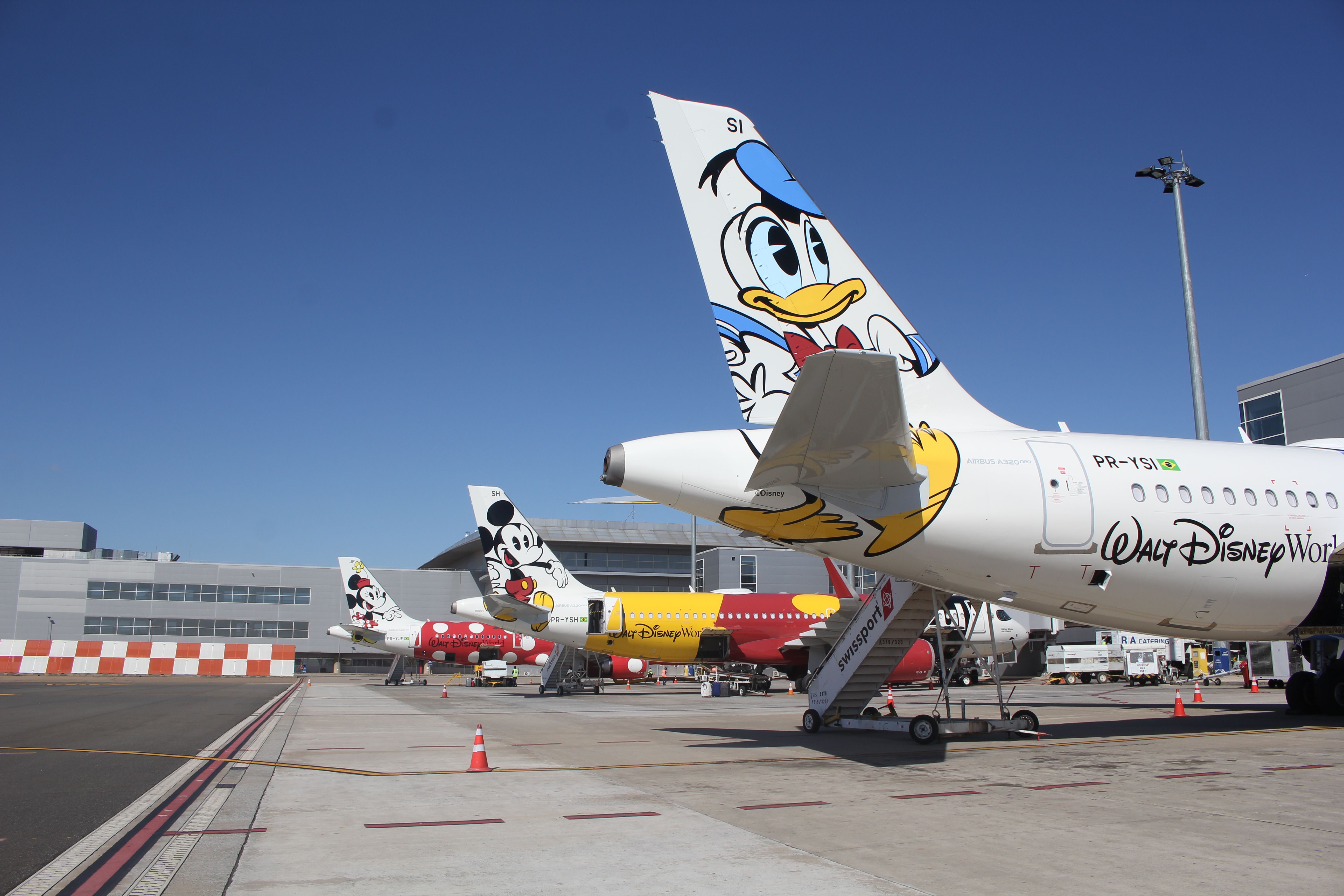 A Look At Azul's 3 Aircraft Painted With Disney's Livery
