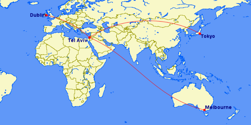 El Al Routes El Al Revives Plans For Melbourne, Tokyo & Dublin Flights