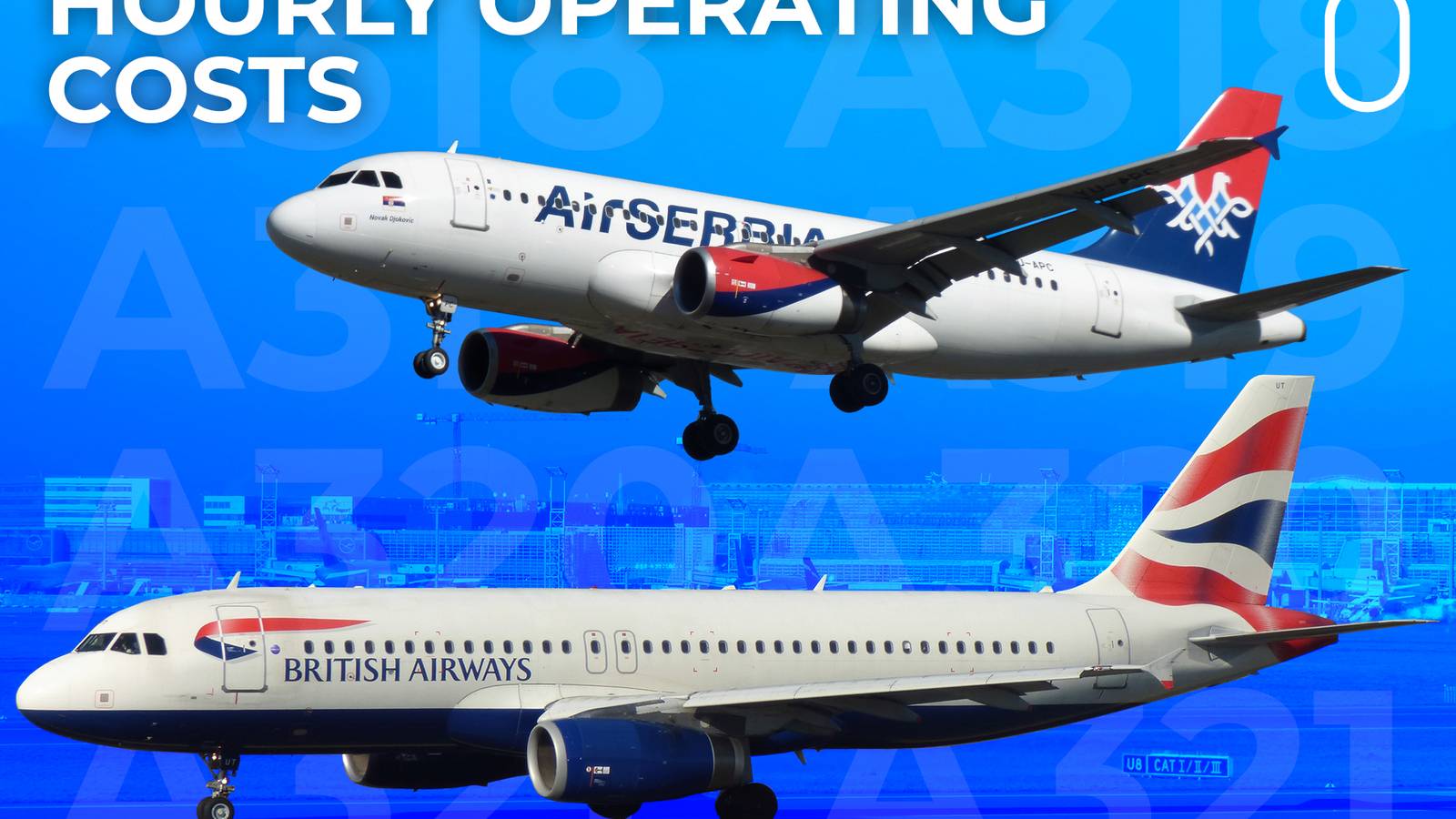 What Are The Hourly Operating Costs Of The Airbus A320 Family's Variants?