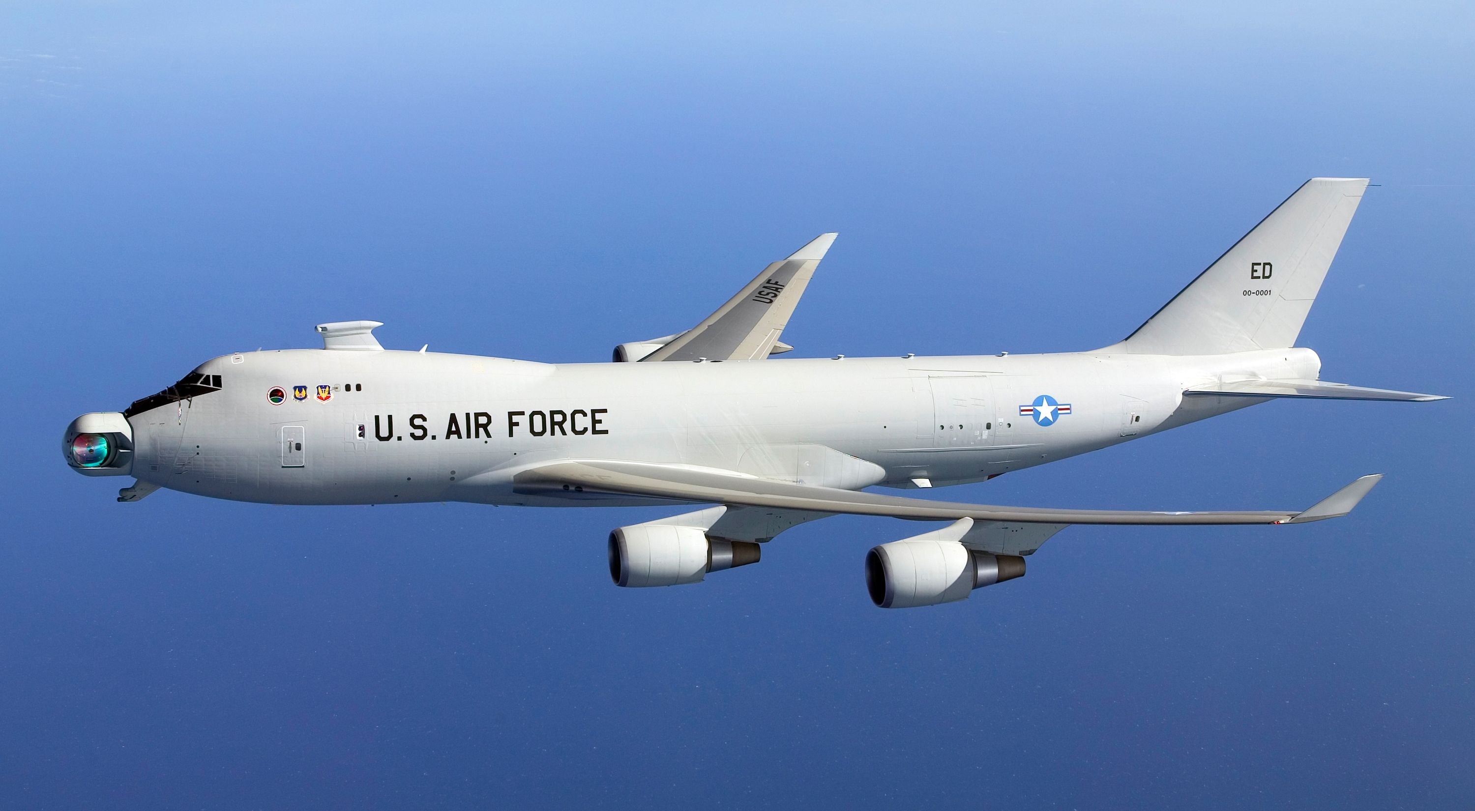 INFLIGHT 1/200 ボーイングYAL-1A (747-4G4F) USAF Boeing YAL-1A (747-4G4F) Reg# 00-0001 Stand InFlight