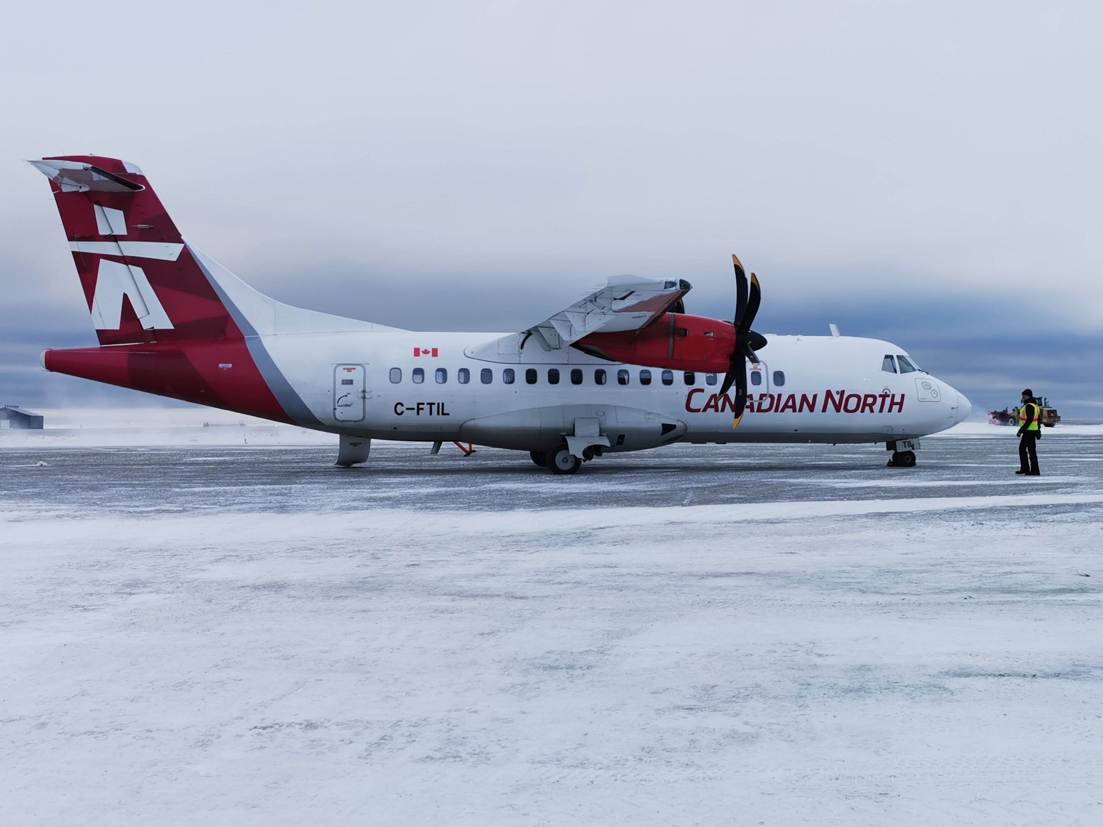 C-FTIL_Canadian_North-First_Air_ATR42-500_at_Cambridge_Bay_Airport