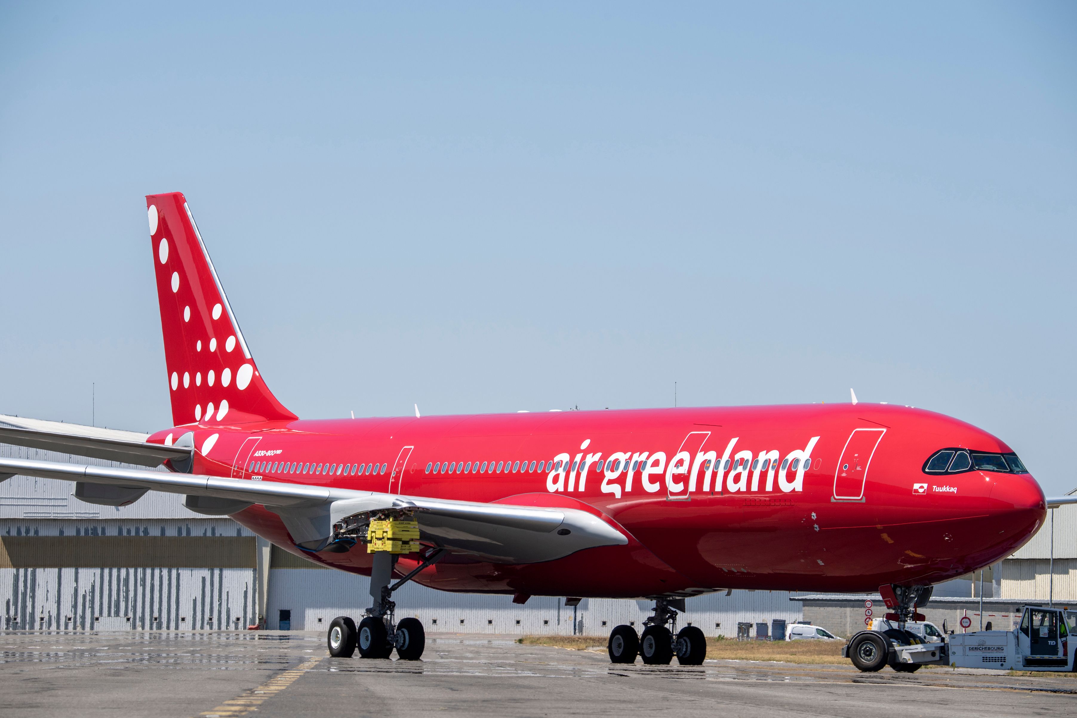 Airbus Pictures Air Greenland’s A330neo Leaving The Paint Shop