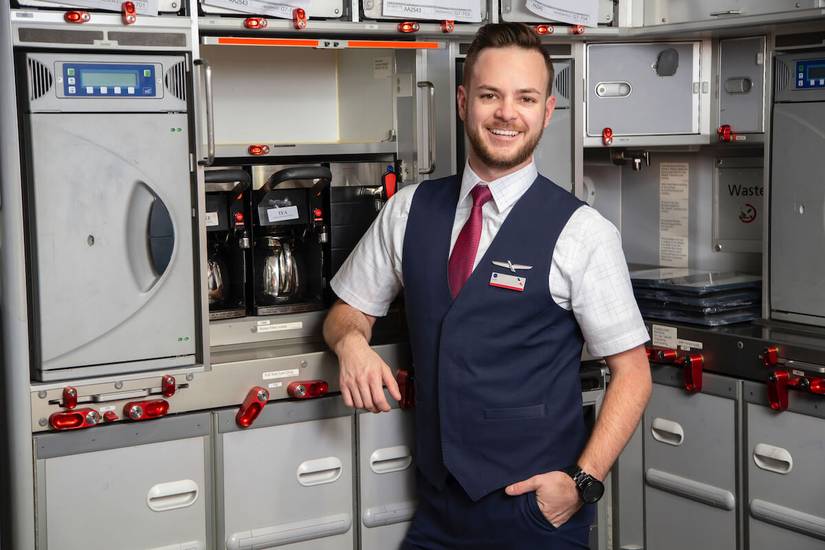 American Airlines flight attendant