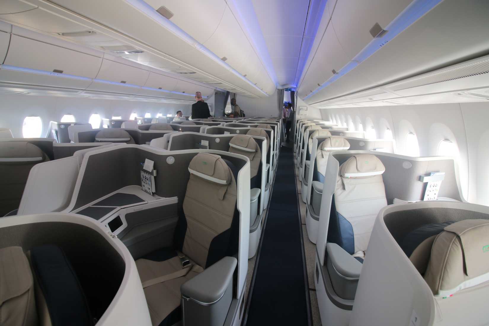 ITA Airways A350. The business cabin with just 33 seats.