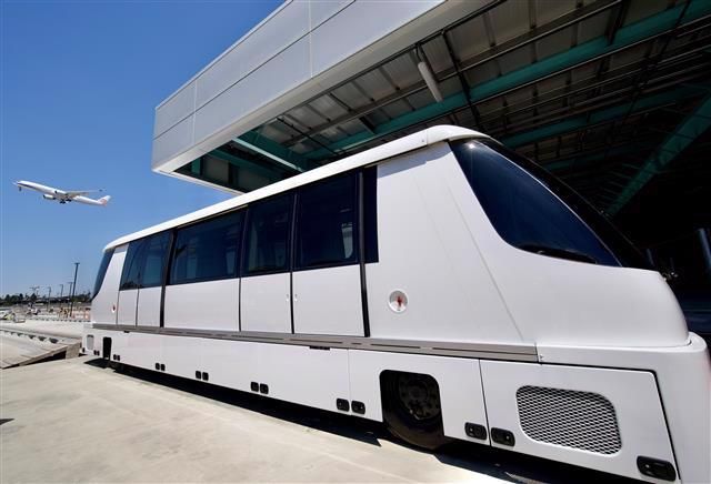 Los Angeles International Airport Unveils Automated People Mover Train Car