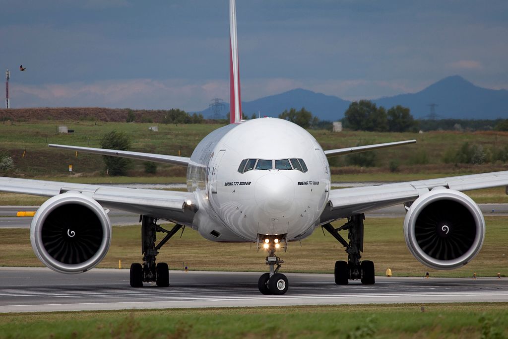 Boeing 777-300 with the GE90 engine.