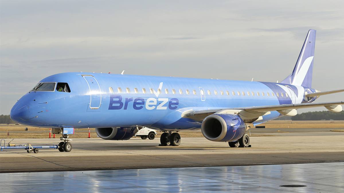 Breeze Embraer E190 Returns To New Orleans With Pressurization Issue