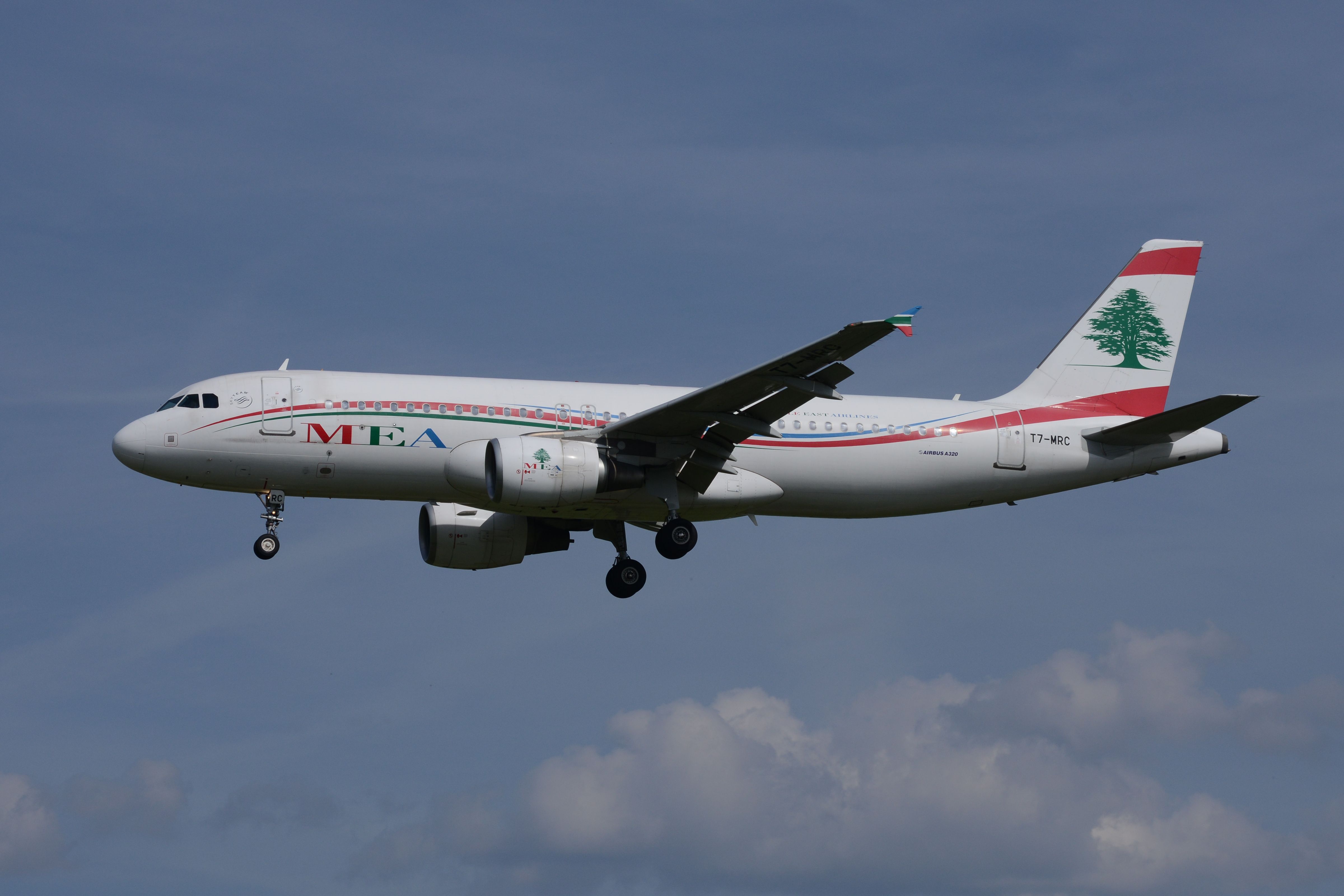 Middle East Airlines Airbus Damaged By Stray Bullet Landing In Beirut