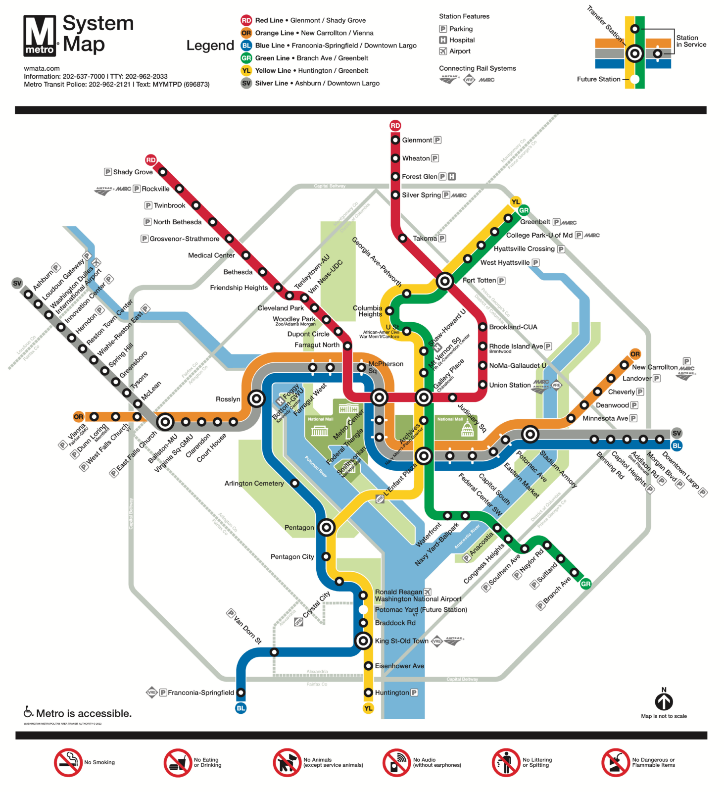Metrorail network map