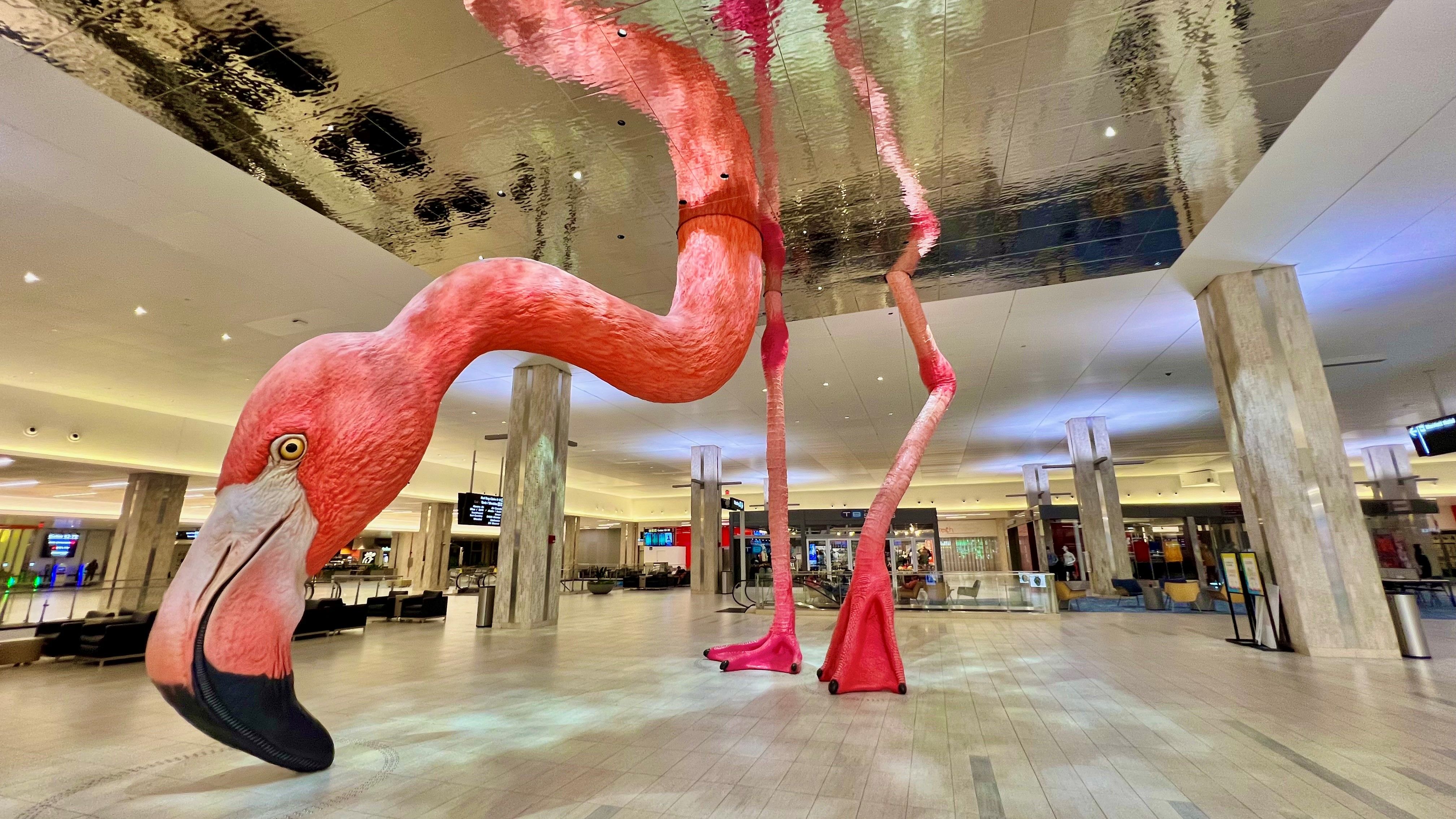 Tampa International Airport Wants You To Help Name Its Giant Flamingo Sculpture