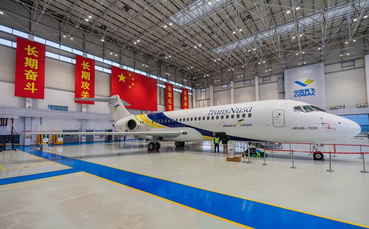 1st Overseas Delivery: Indonesia's TransNusa Airlines Receives COMAC ARJ21
