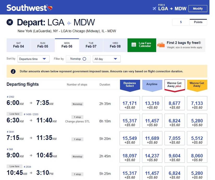 How To Spend Southwest Airlines Rapid Rewards Points