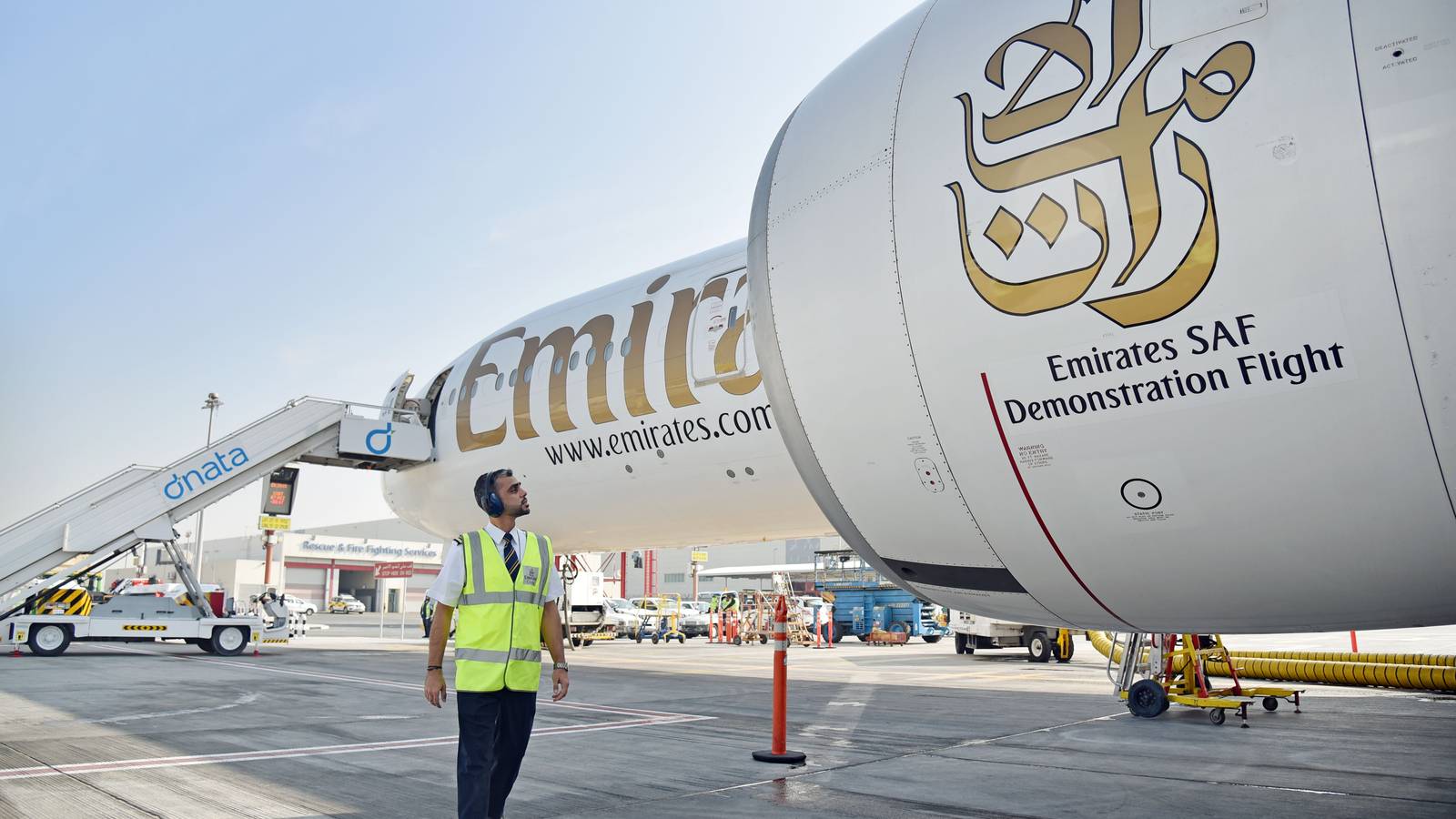 Emirates Operates A Boeing 777 On 100% SAF In One Engine