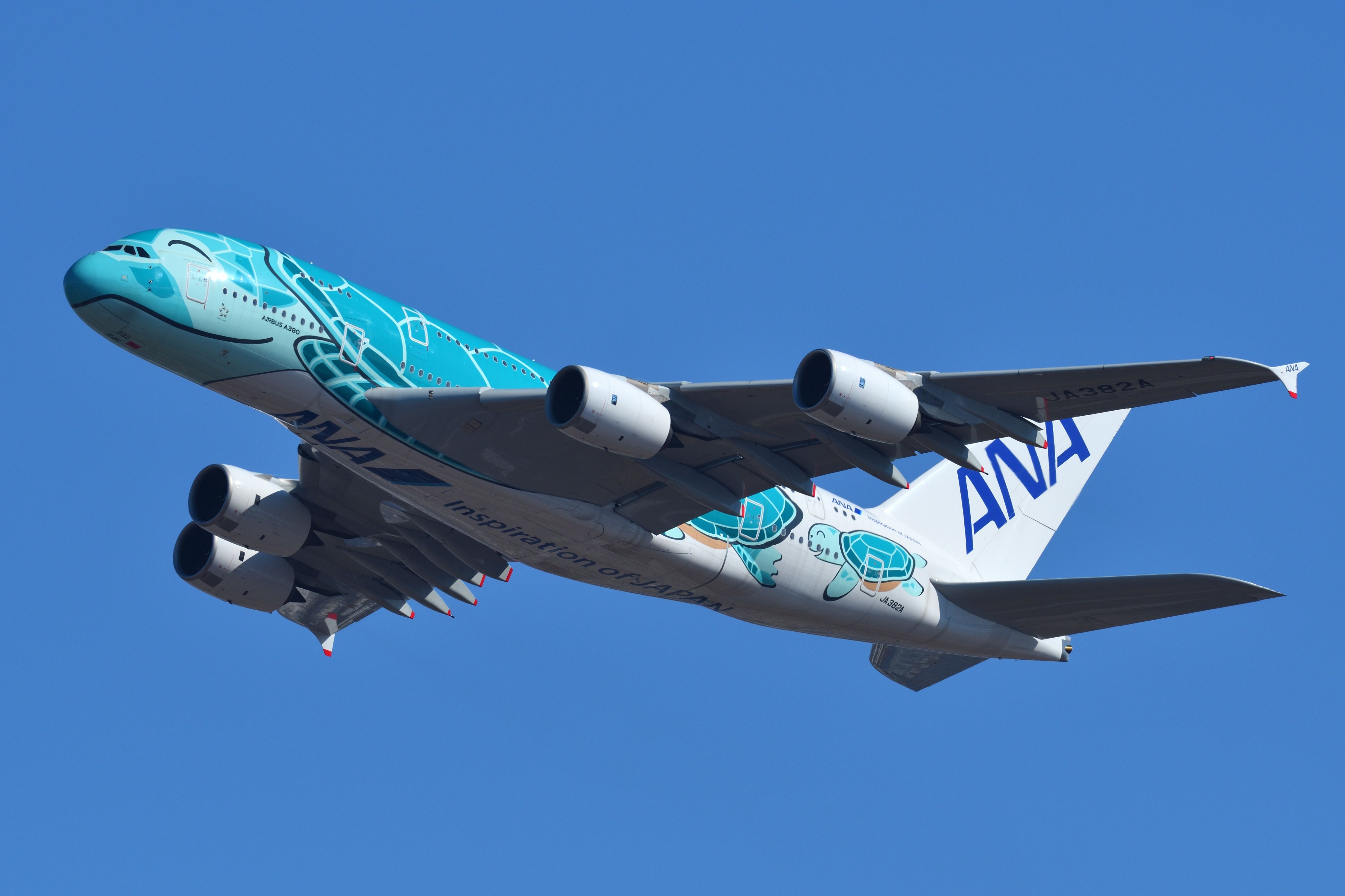 【新品未開封】ANA AIRBUS A 380 FLYING HONU1/200 NEW 1/200 A380 JA381A FLYING HONU ANA Blue Snap Fit Model