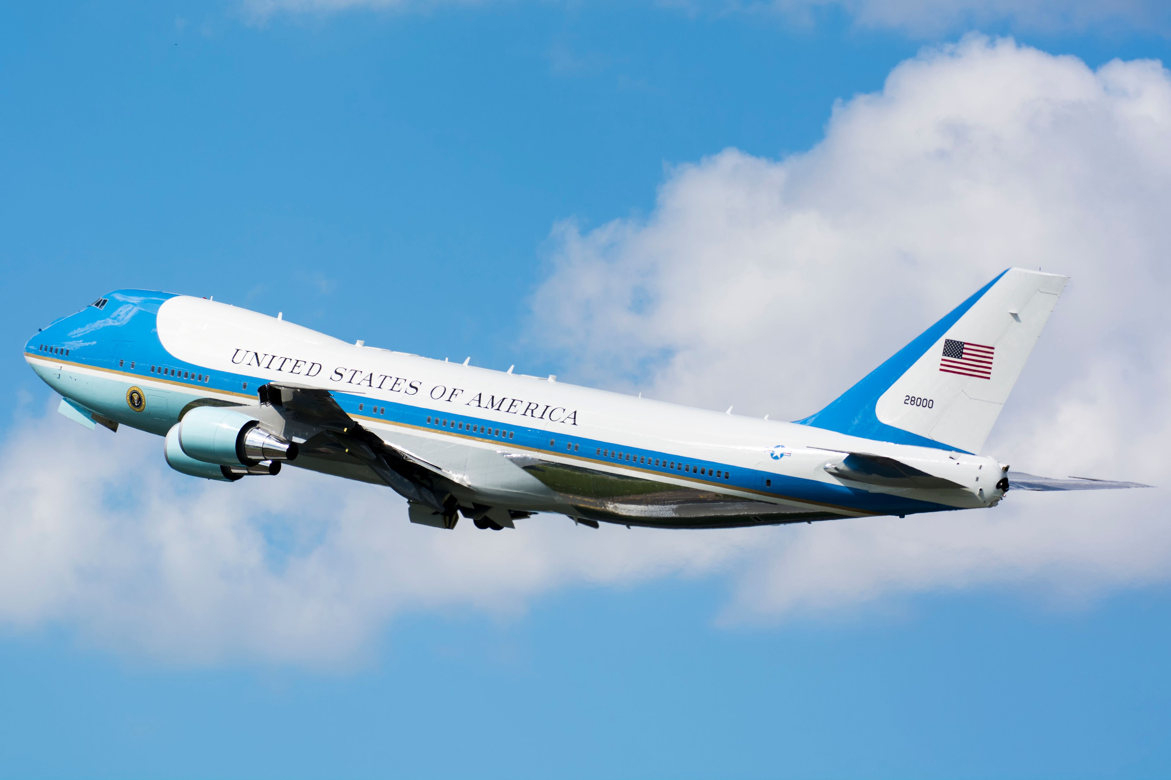 The Boeing VC-25 often called Air Force One flying in the sky.