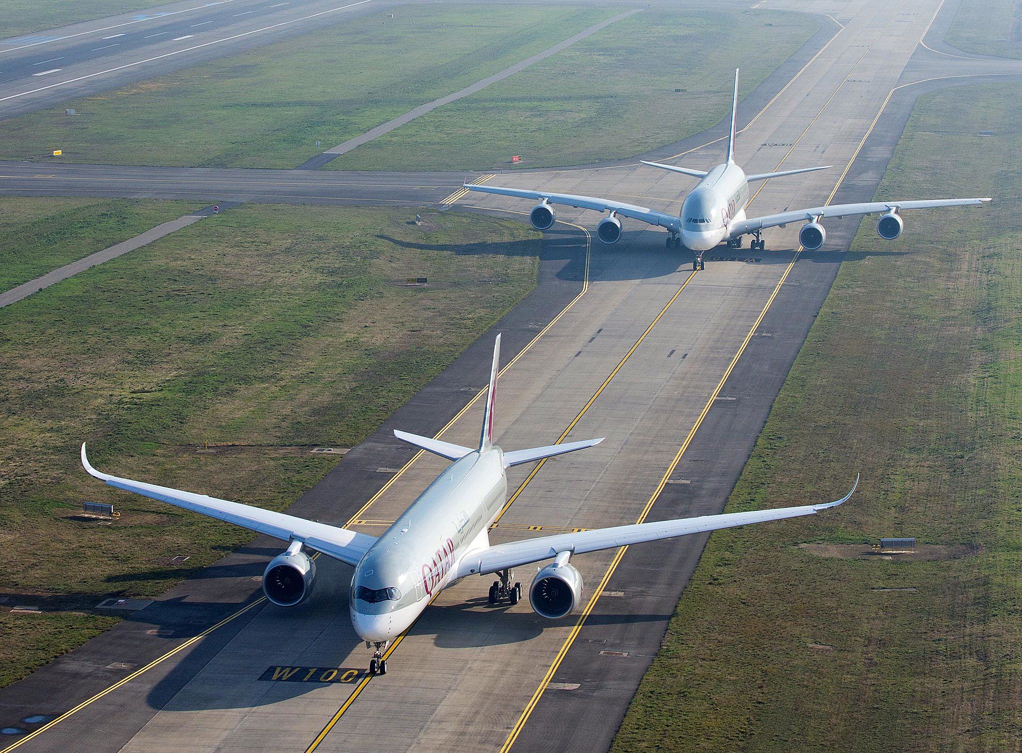 Qatar A350 and A380