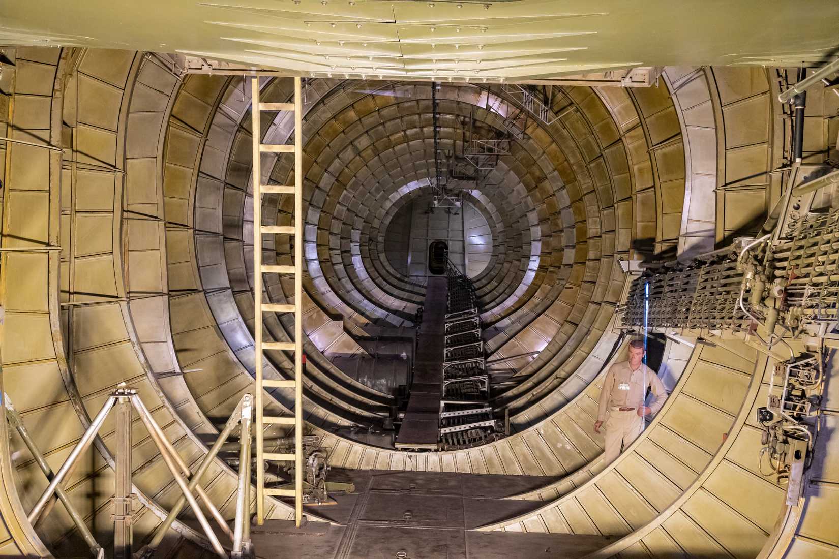 Inside the Hughes H-4 Hercules Spruce Goose.