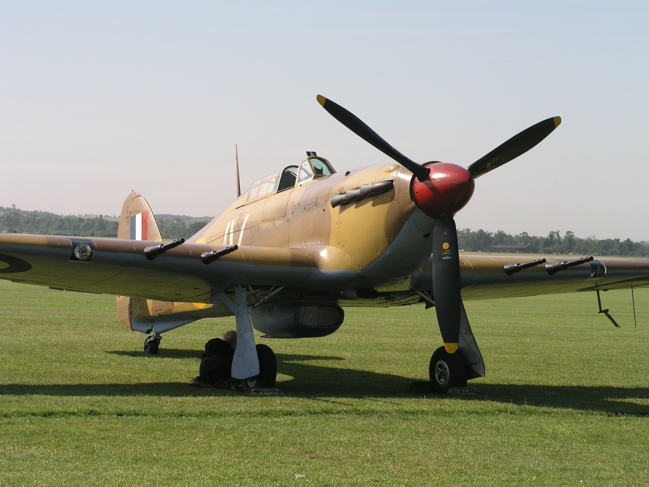Hawker Hurricane idle in a field