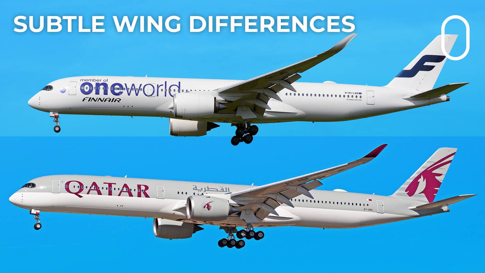 How The Airbus A350-900 & A350-1000 Have Different Wing Sizes Despite ...