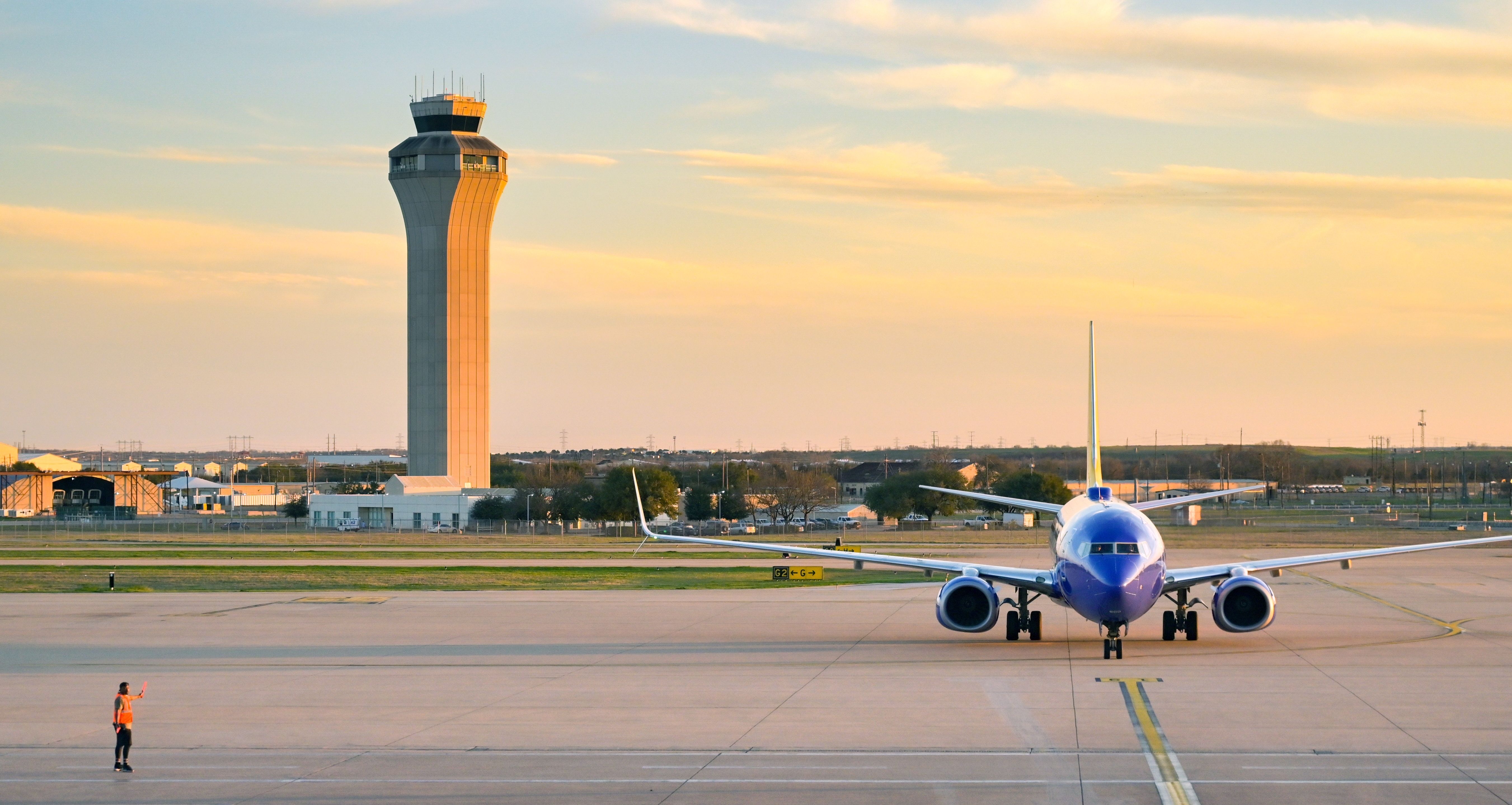 Southwest 737 Pushing Back At Austin Airport