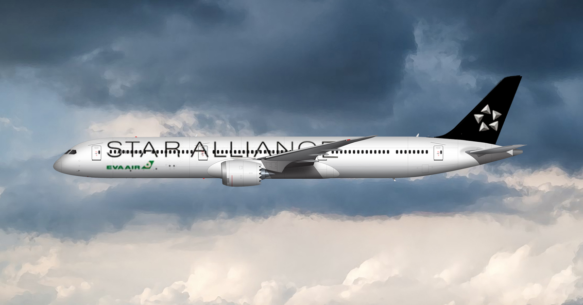 【新品非売品】EVAAIR 787-10 STAR ALLIANCE 1/200 SQ Wings EVA Air Boeing 787-10 B-17812 Star Alliance L2043 Scale 1:200