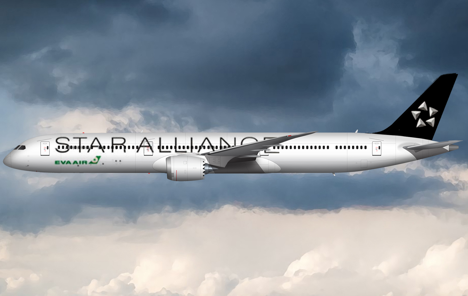 EVA Air Gets New Boeing 787-10 With Star Alliance Livery EVA Air Gets New Boeing 787-10 With Star Alliance Livery