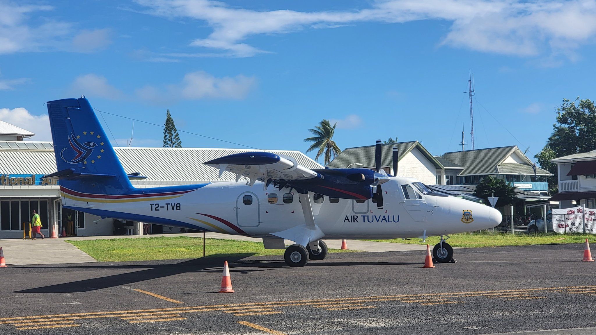 First Tuvalu Government-Owned Aircraft Lands At Funafuti International Airport