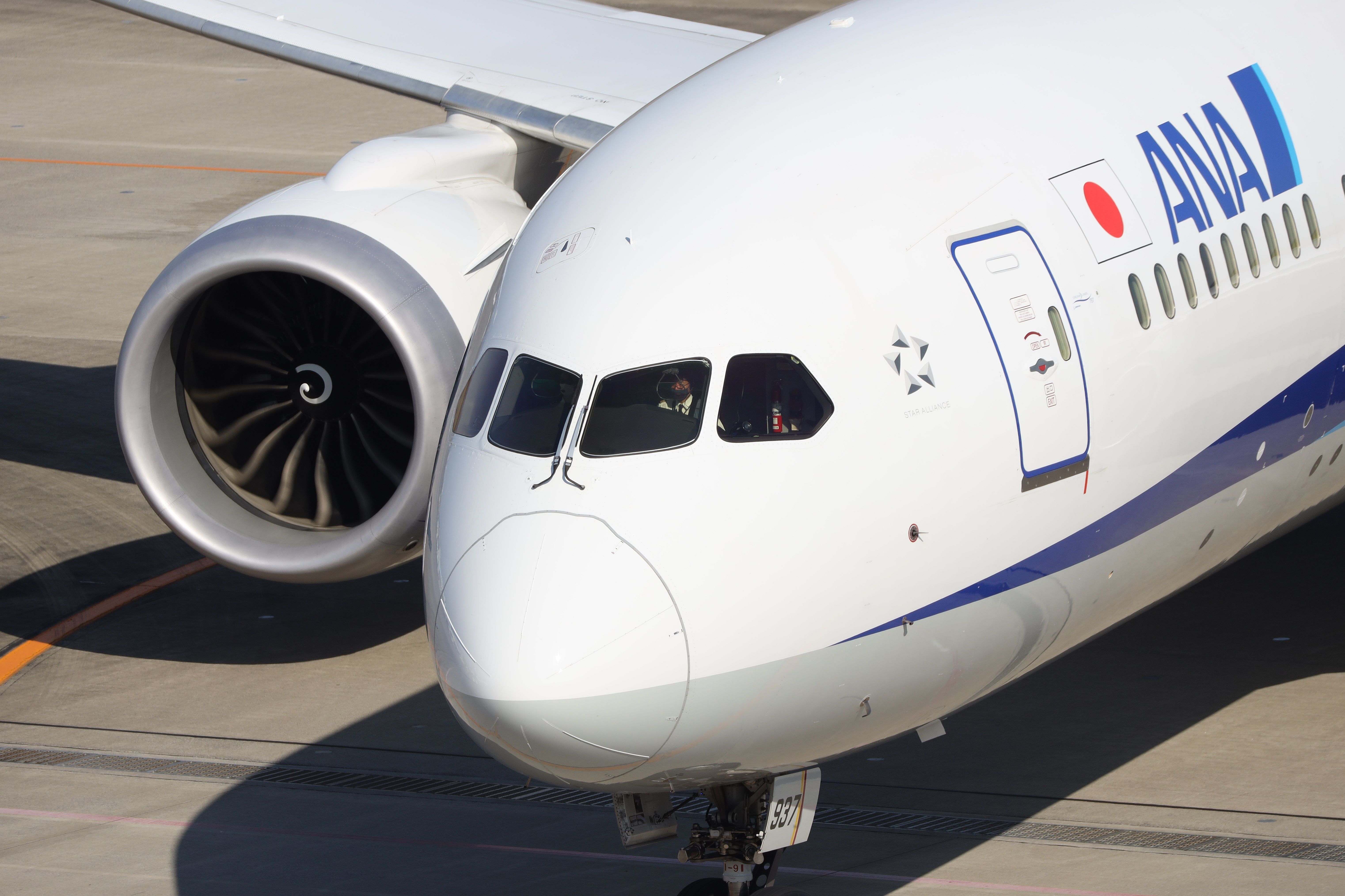 All Nippon Boeing 787 taxiing