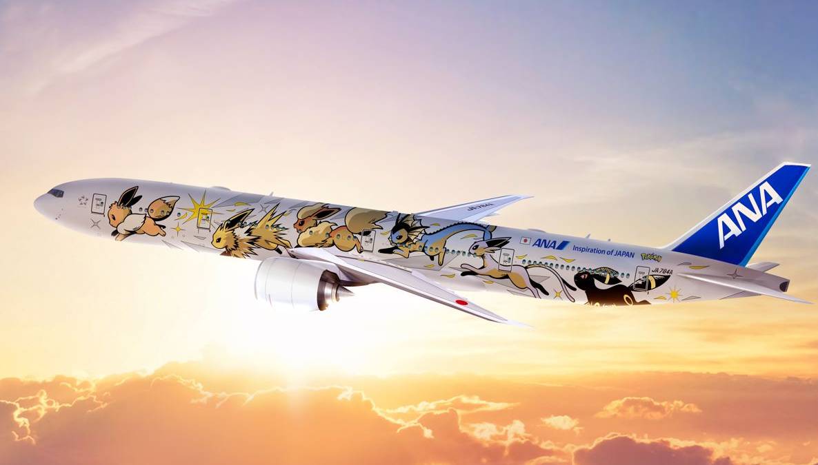 ANA 777-300ER イーブイJET 787-9ポケモンJET Eevee, I Choose You: ANA Has A New Pokémon Boeing 777 Livery