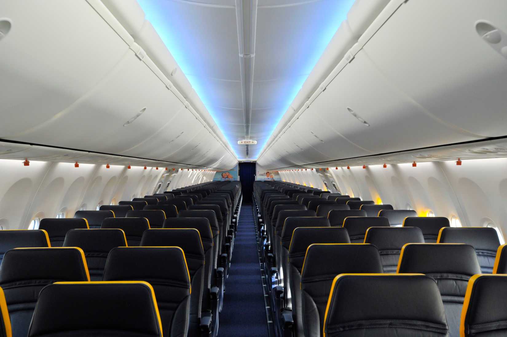 Inside Ryanair's New Boeing aircraft cabin.