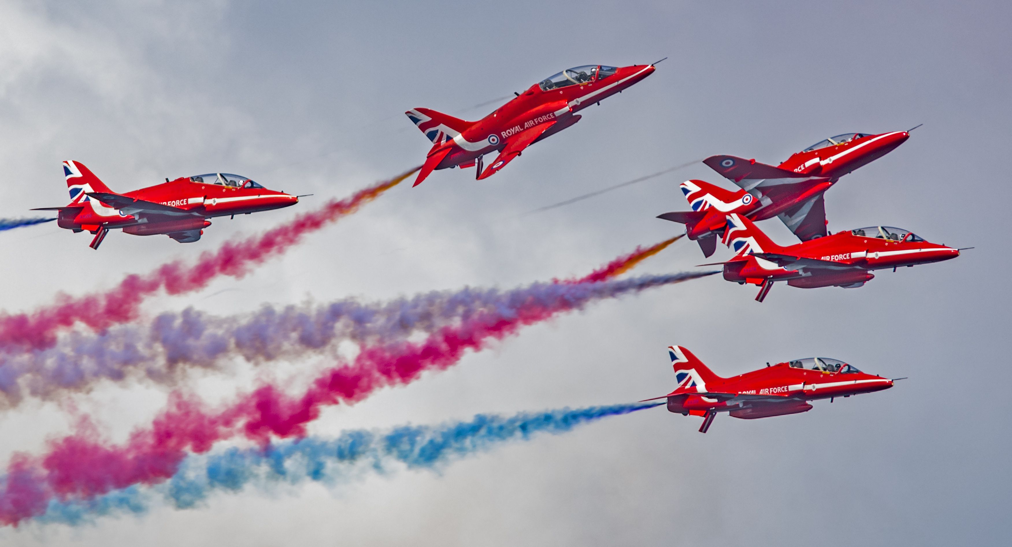 70 Aircraft Flying In The King's Birthday Flypast Over Central London