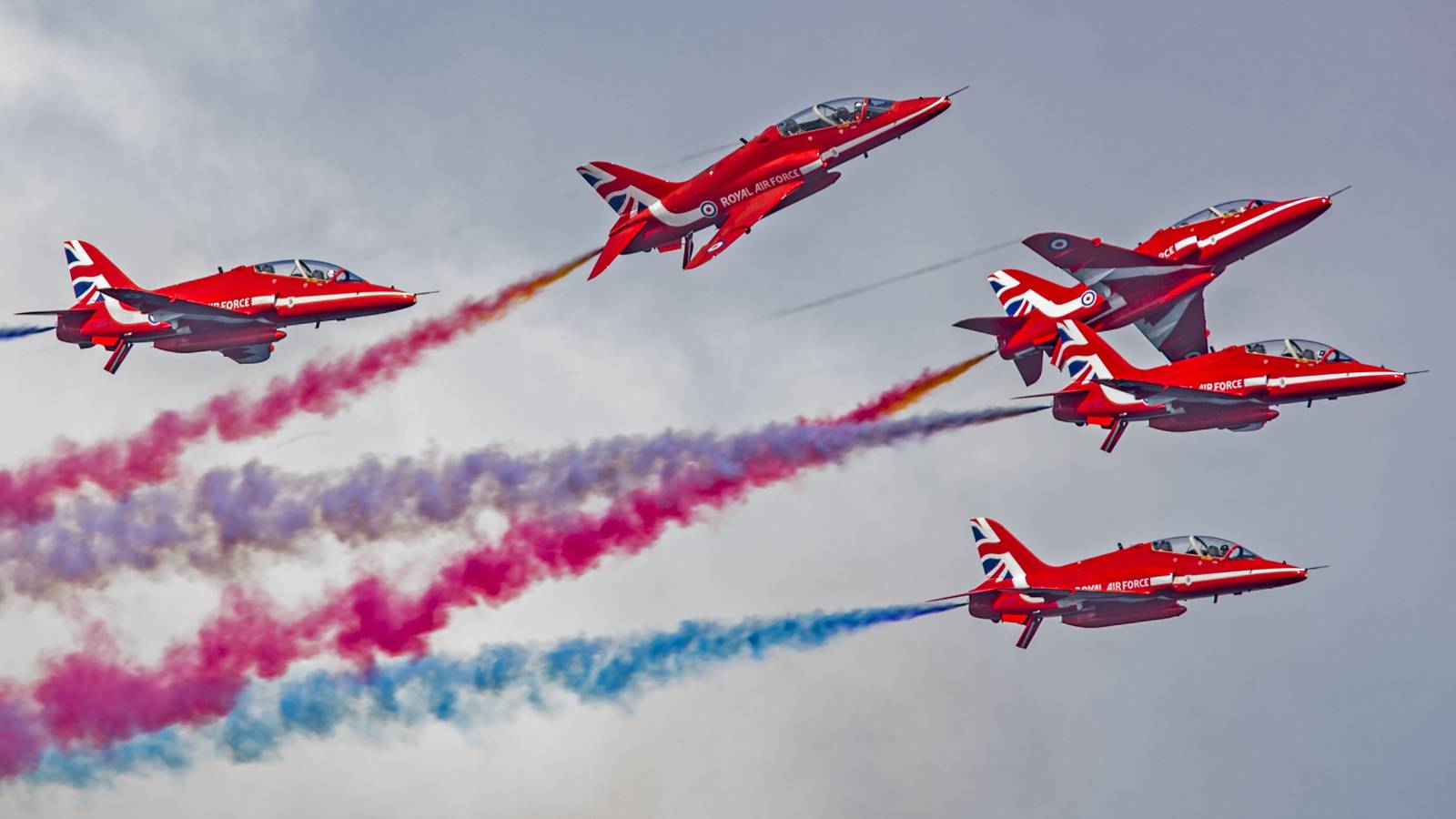 70 Aircraft Flying In The King's Birthday Flypast Over Central London