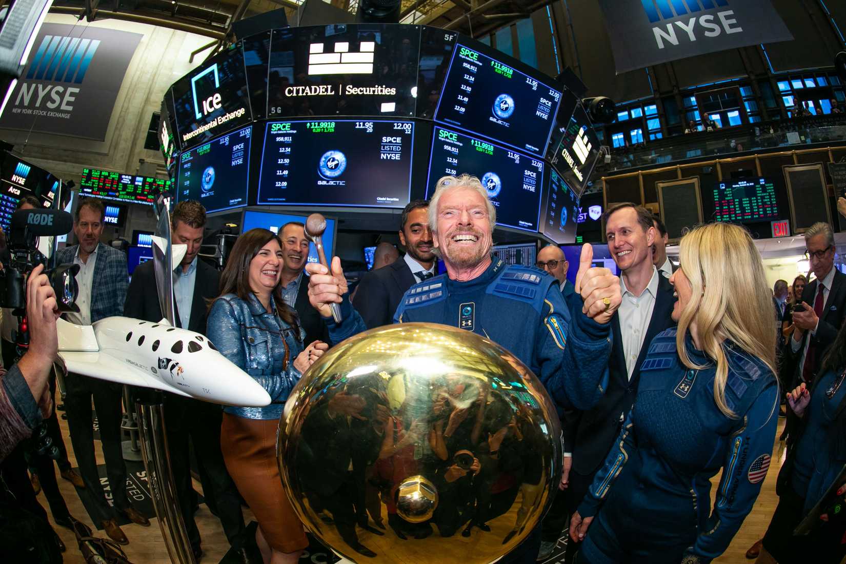 Branson at Stock Exchange