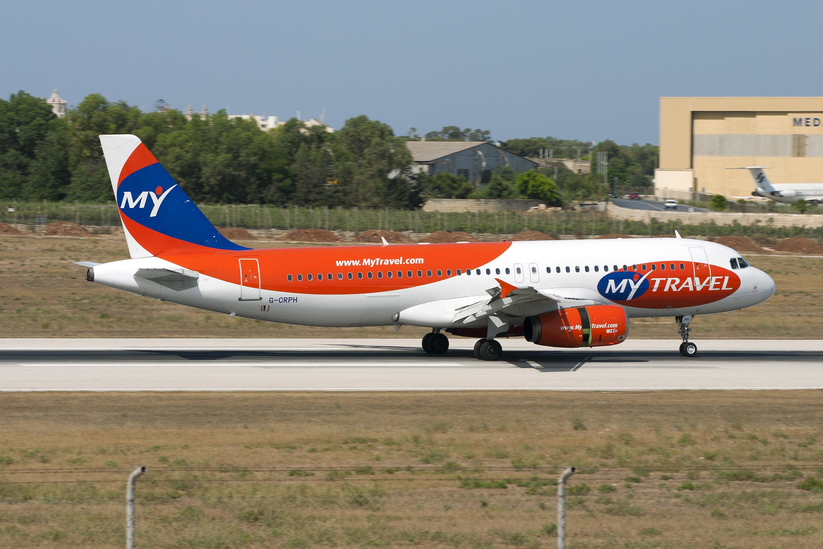 A MyTravel Airways Airbus A320-231 in Luqa, Malta.