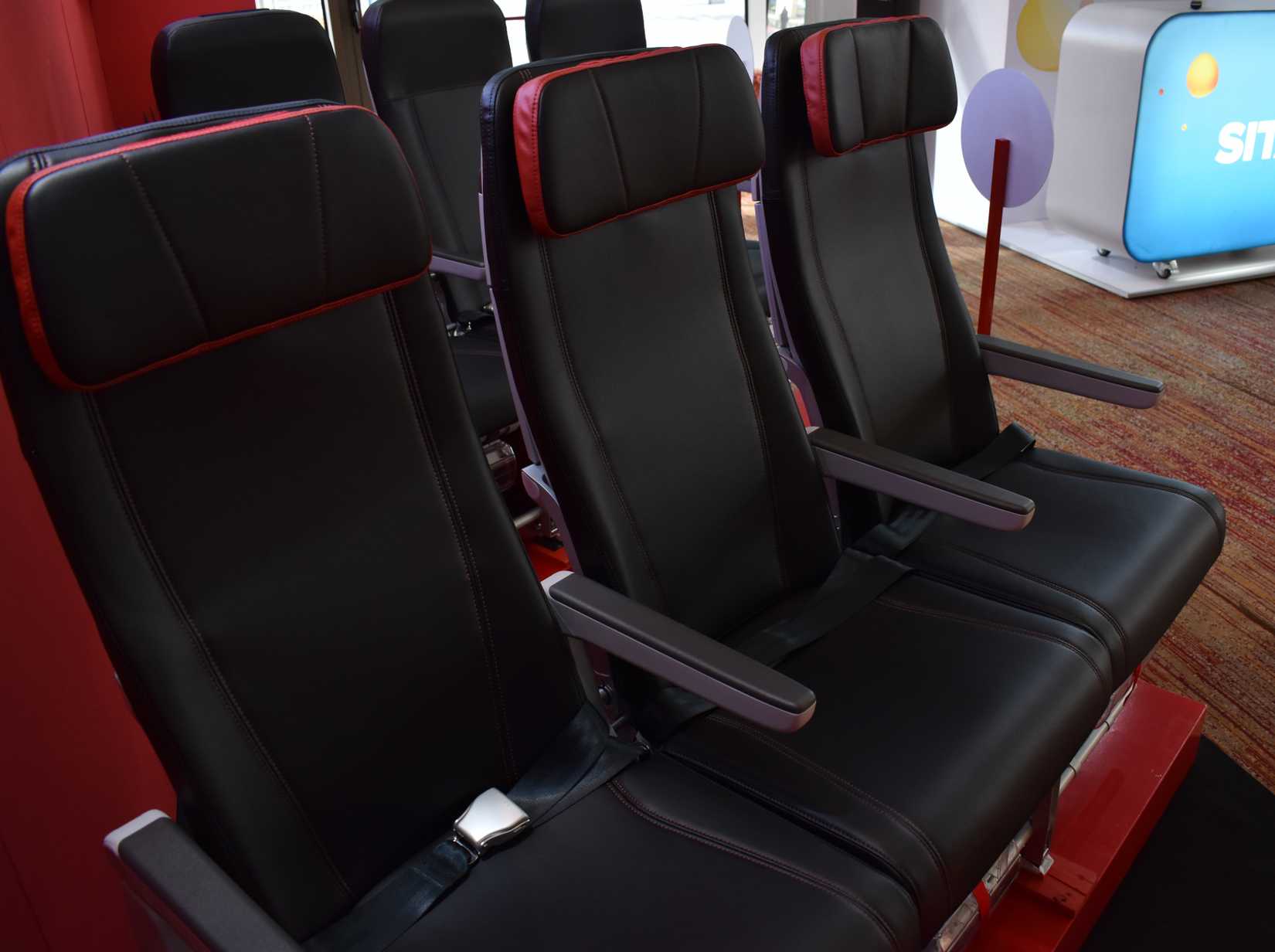 A view of Avianca's new Airbus A320 seats.
