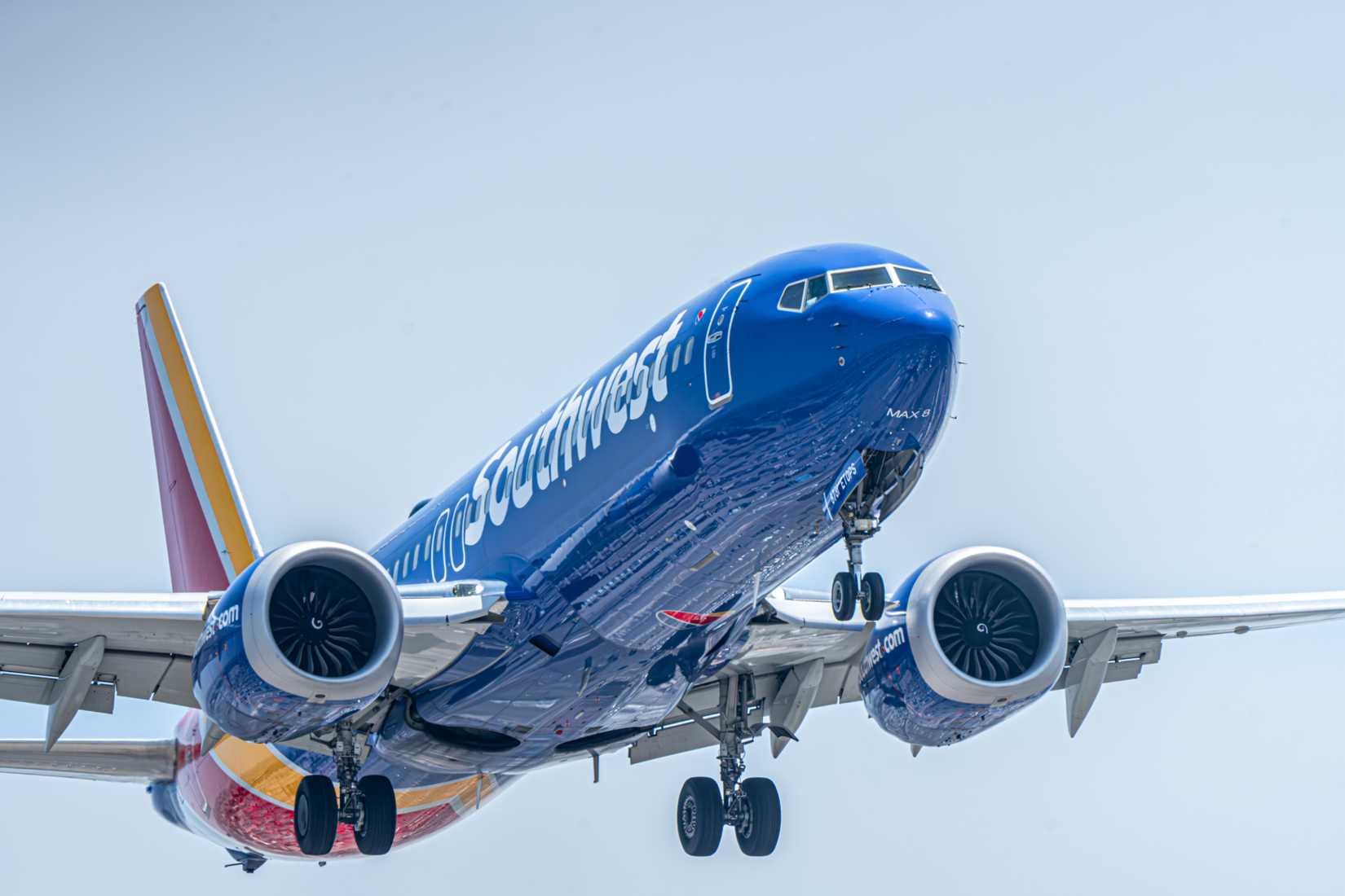 Southwest Airlines Boeing 737-8 MAX landing at LAX