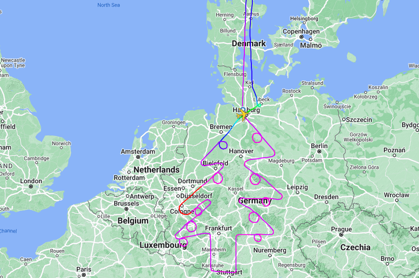 The Most Impressive Pictures Drawn Using Flight Paths