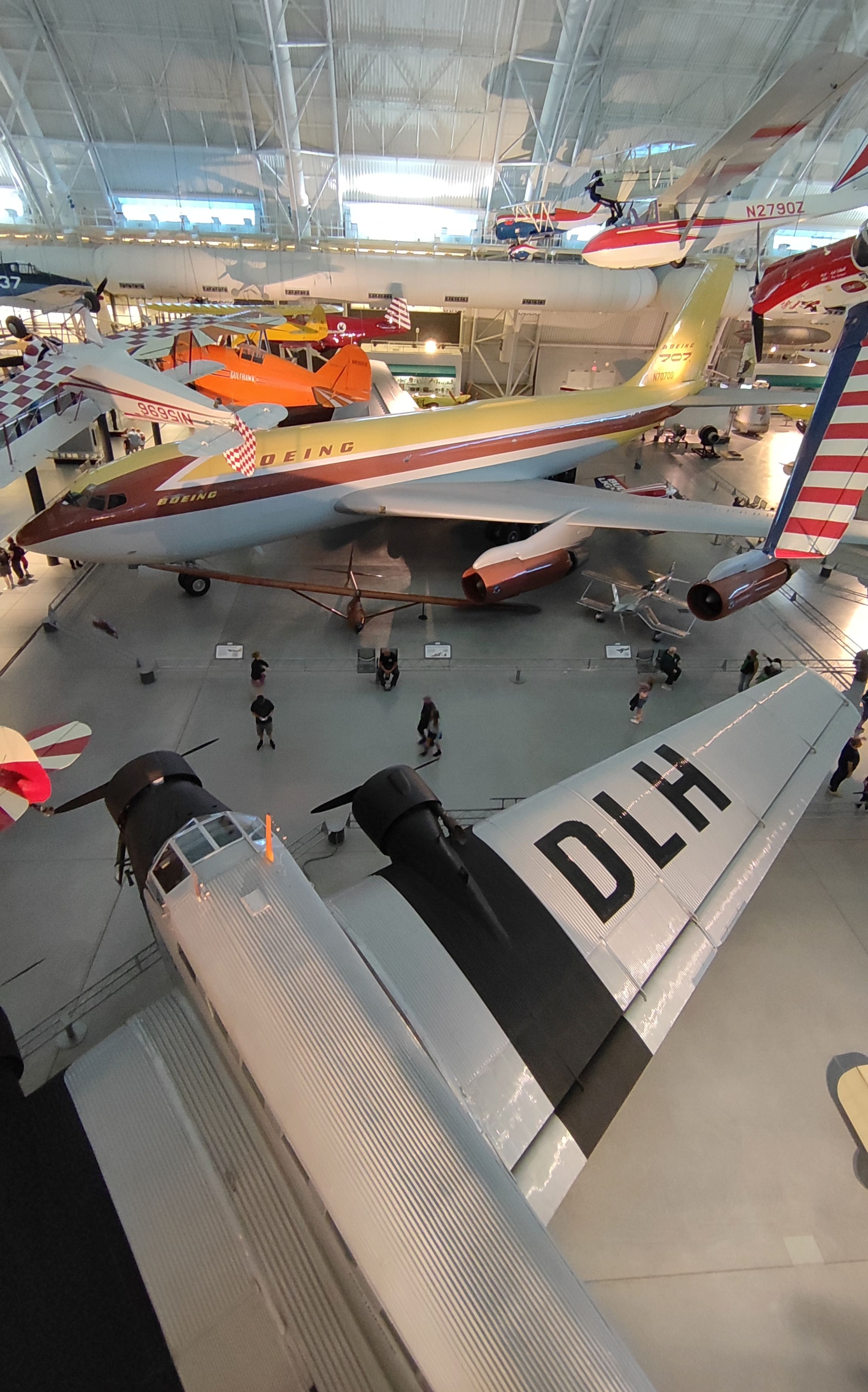 The Boeing 707 and other planes at Washington's Air and Space Museum.