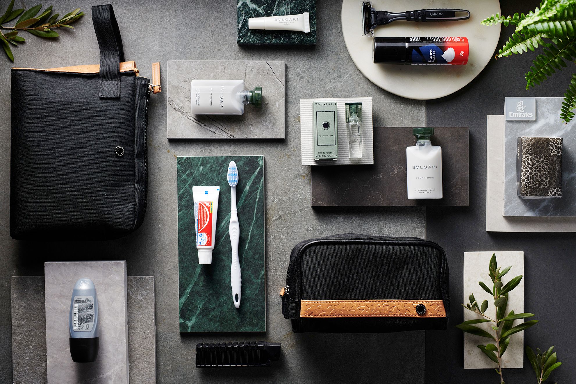 Emirates Unveils New Bulgari Onboard Amenity Kits
