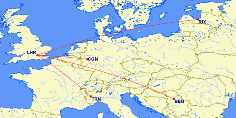 British Airways Adds 4 More Short-Haul Routes From London Heathrow
