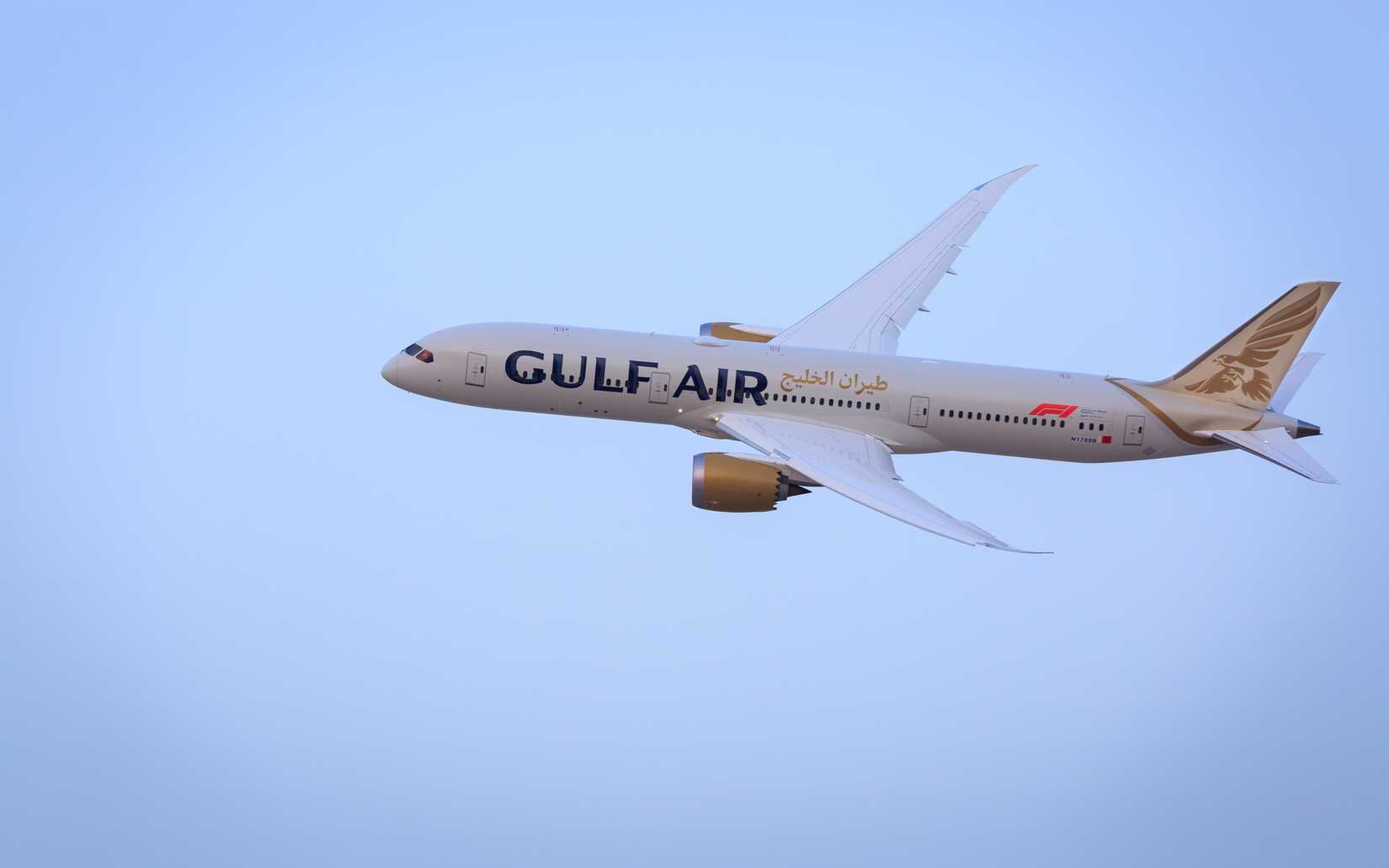 Gulf Air Boeing 787-9 In The Sky