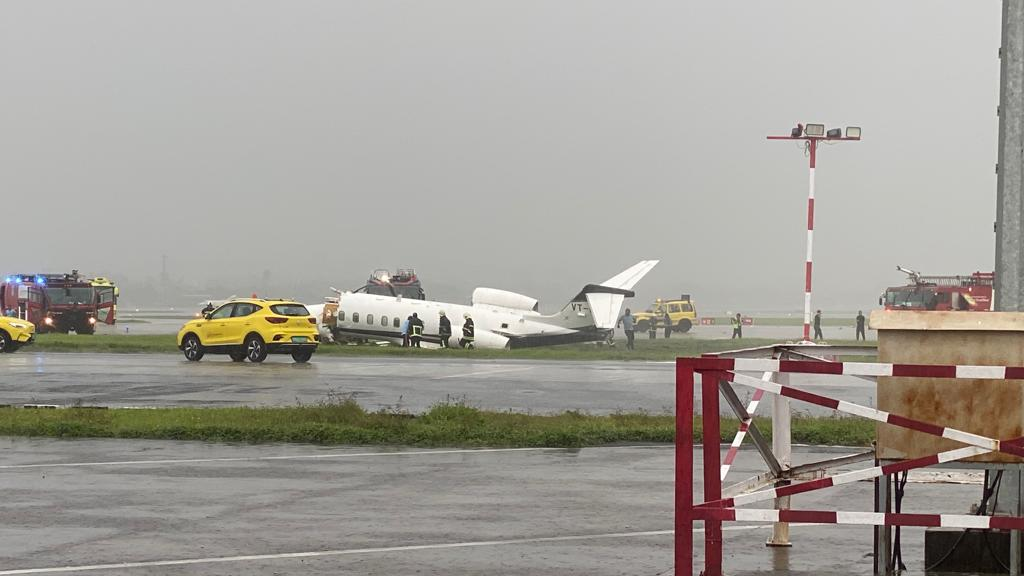 Private Learjet Crashes Landing In Mumbai