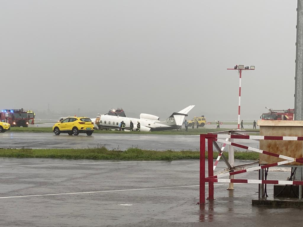 Private Learjet Crashes Landing In Mumbai