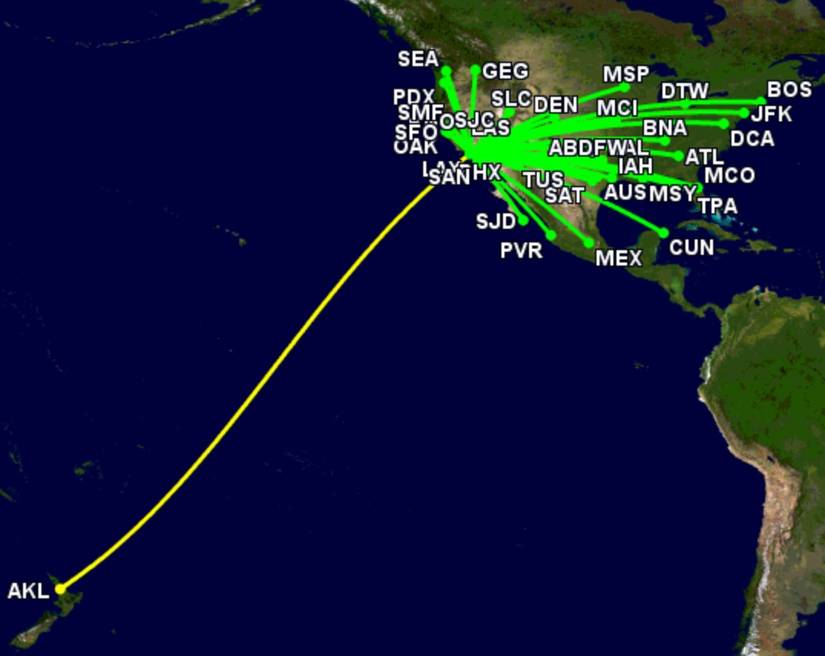 Auckland Map. Simple Delta Air Lines Begins Airbus A350 Flights To New Zealand
