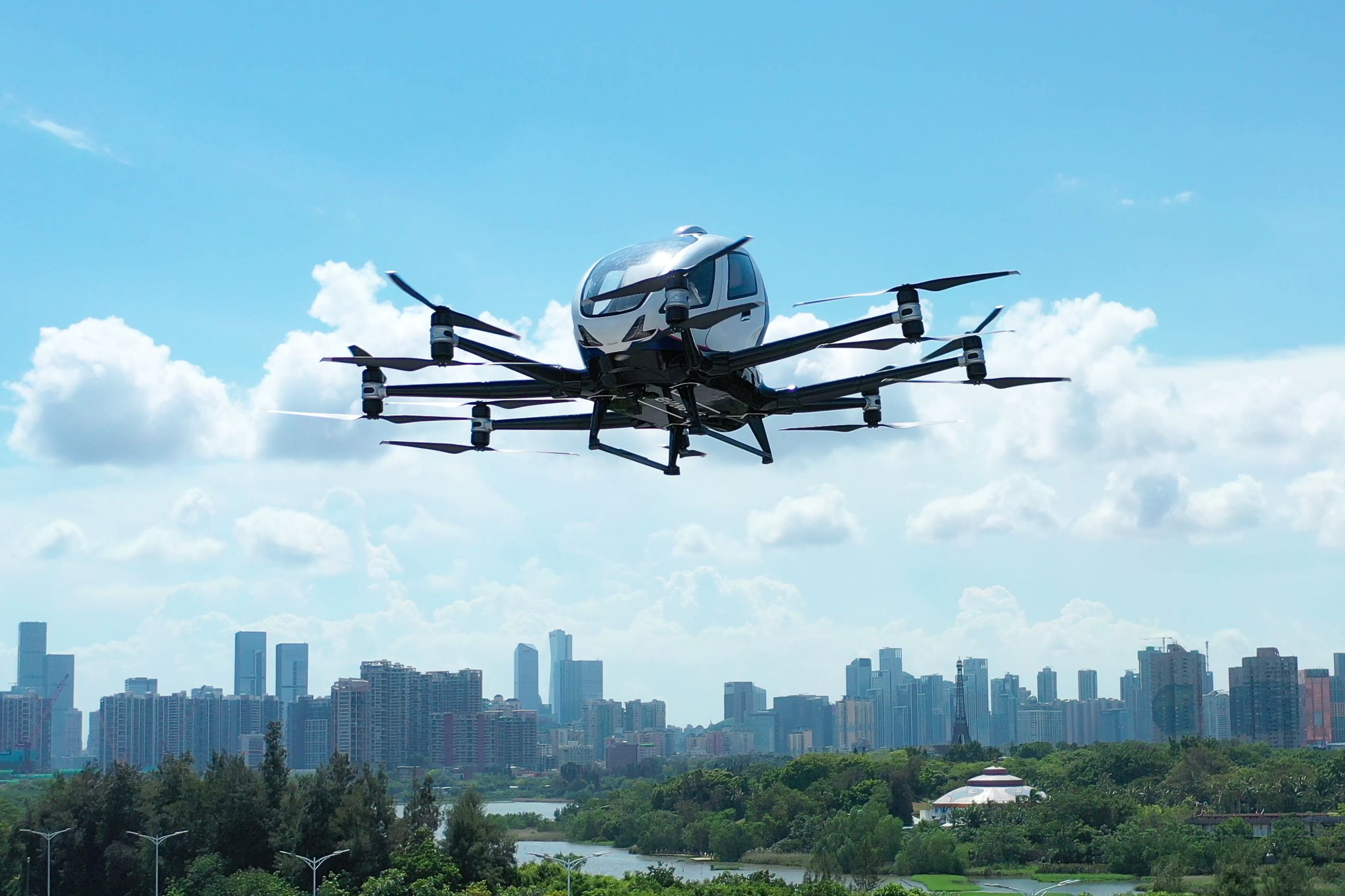 Is EHang's EH216-S The World's First Commercial Flying Air Taxi?