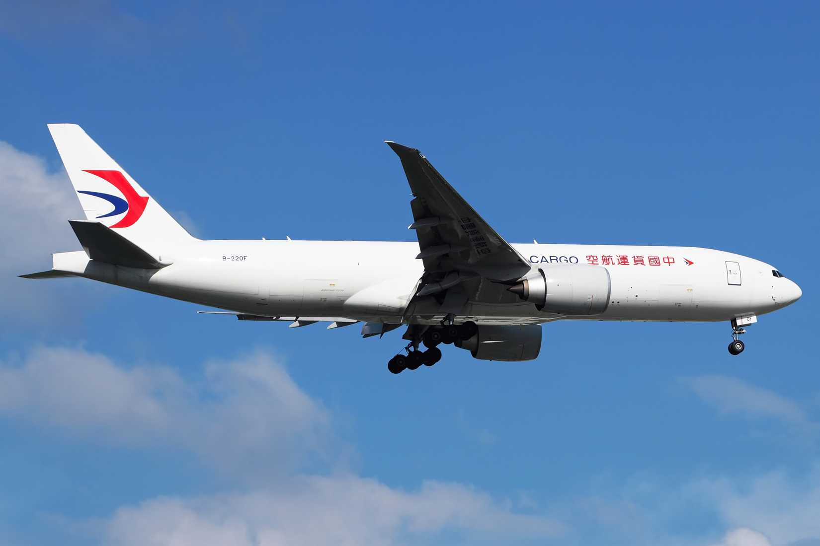 China Cargo Airlines Boeing 777F landing at BKK