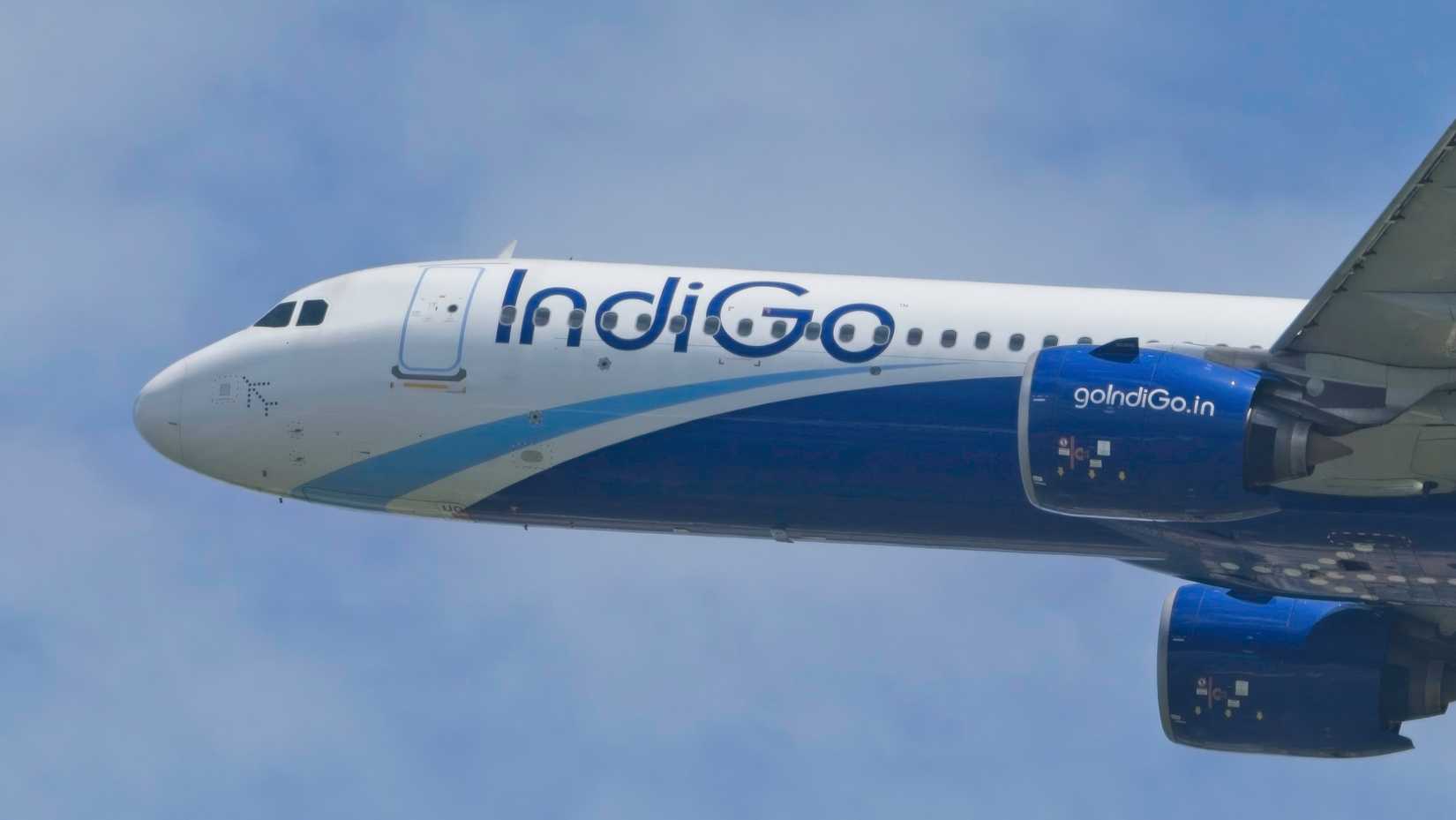IndiGo Airbus A321 jet shortly after takeoff