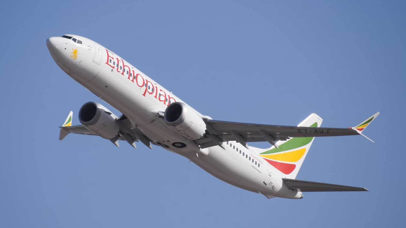 Ethiopian Airlines 737 MAX 8 taking off